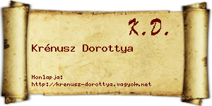 Krénusz Dorottya névjegykártya