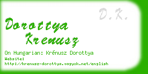dorottya krenusz business card