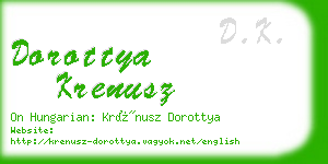 dorottya krenusz business card